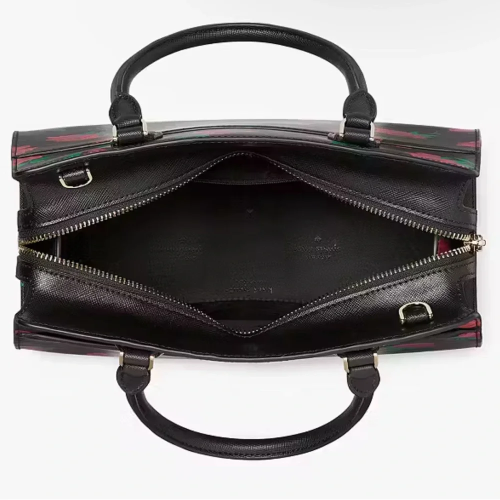 🥳HP🥳Kate Spade NWT Madison Rose Toss Printed Satchel - Picture 3 of 7